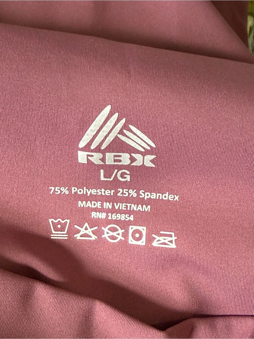 RBX Active High Waisted Leggings with Pockets NWT Burgundy Plum Size L - Picture 8 of 8